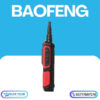 Black and Red Baofeng BF-999S Walkie Talkie rugged two-way radio with textured side grips and rechargeable battery.